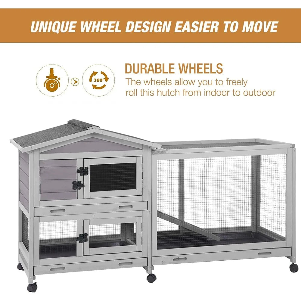 Bunny Cage Indoor and Outdoor Rabbit Hutch