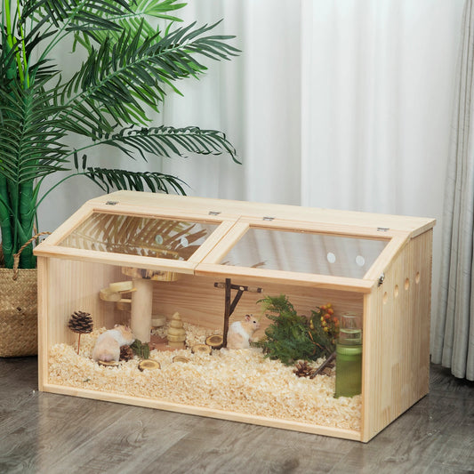 Transparent Wooden Hamster Cage or small animals