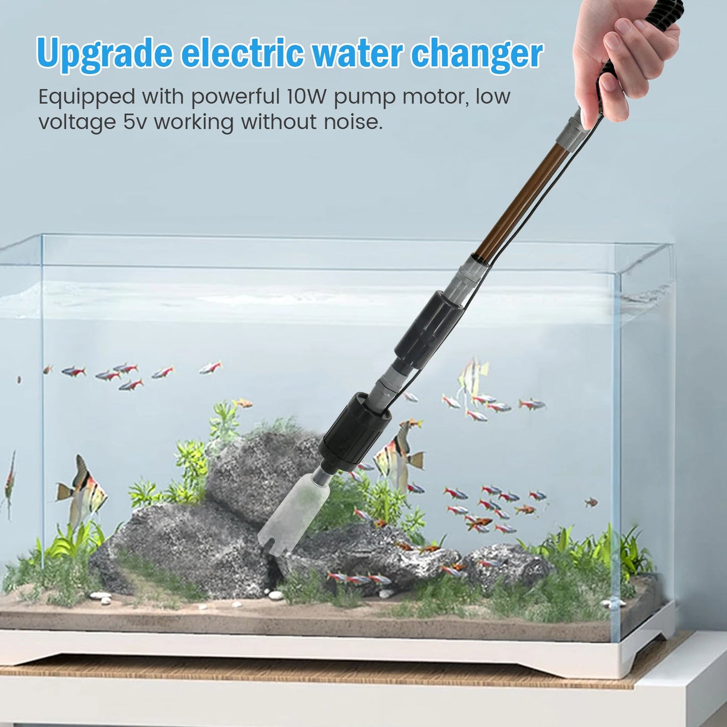 6-in-1 Aquarium Gravel Cleaner  Wash Sand Remove Dirt