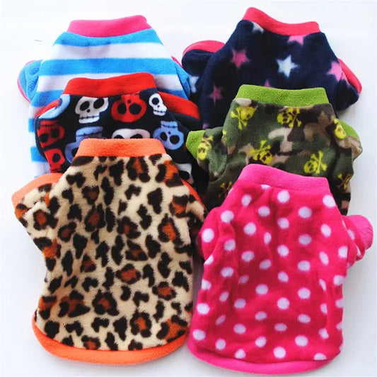 Warm Fleece Pet Dog Clothes Cute Coat