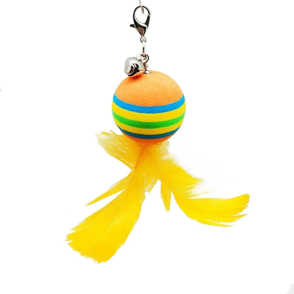 Interactive Cat Toy Simulation Bird Mice Feather with Bell