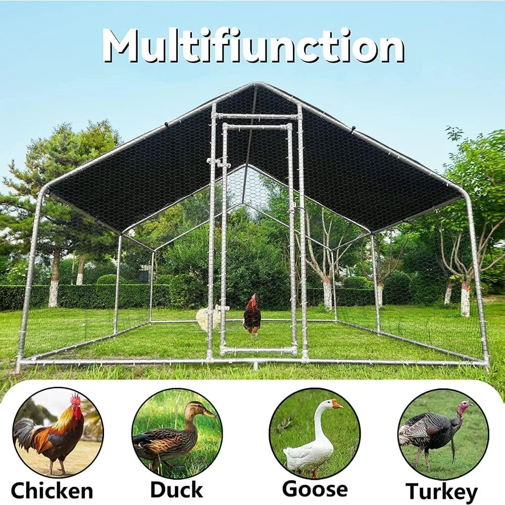 Large Metal Chicken Coop Waterproof & Anti-UV Cover