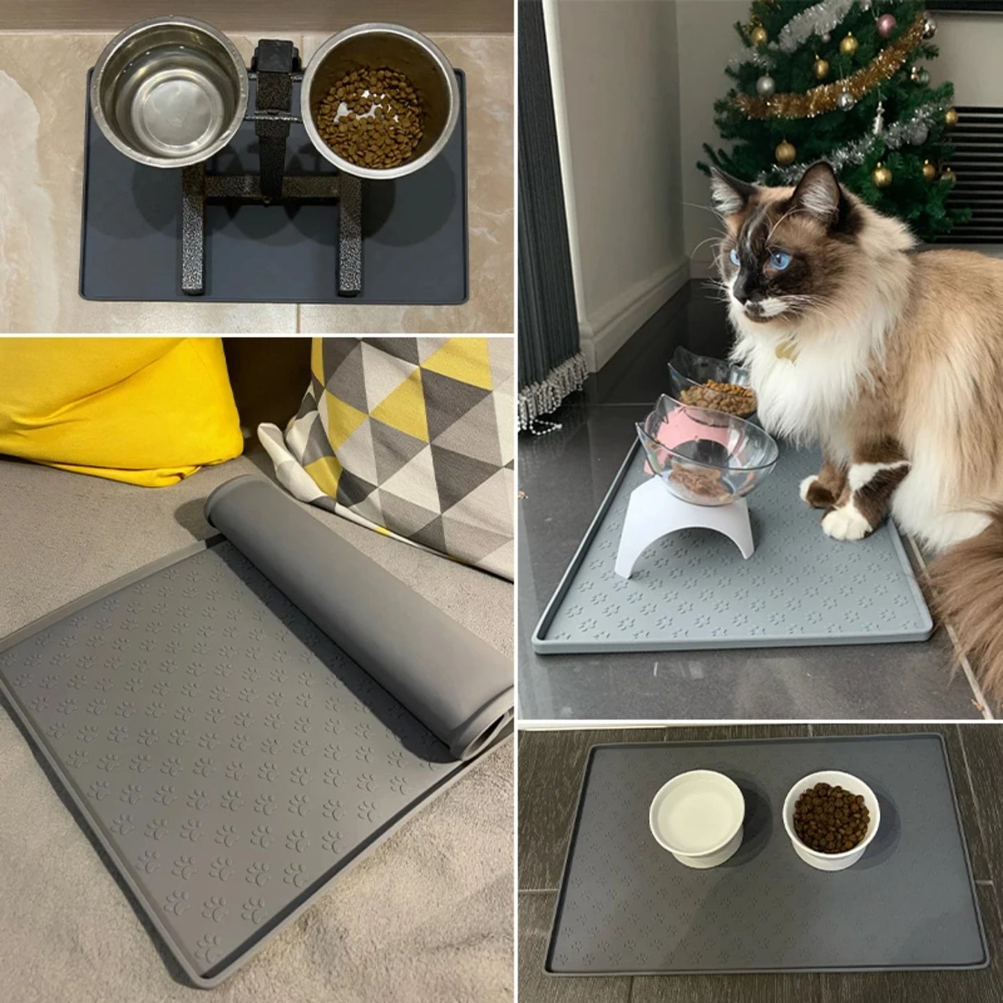 Waterproof Silicone Pet Feeder Mat for Dog Or Cat Bowls