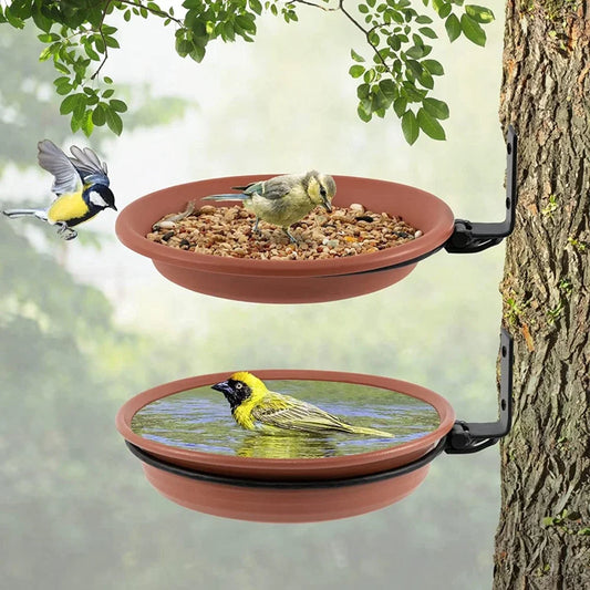 Tree Mounted Bird Tray for Feeder Birds Bath Bowl