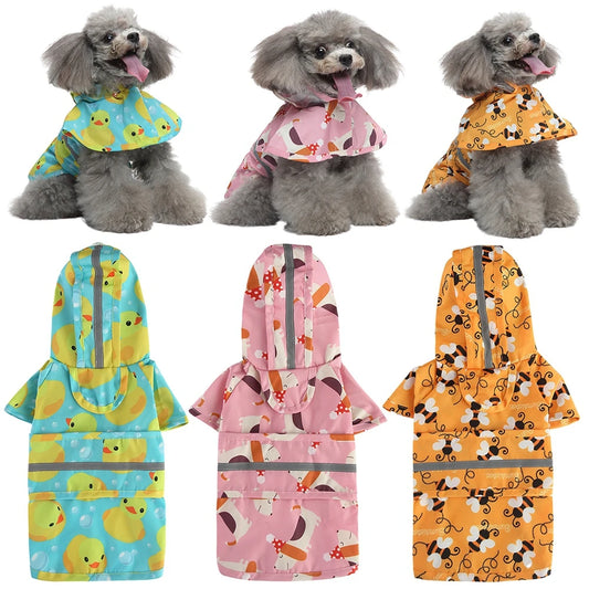 Waterproof Dog Raincoat Jumpsuit  Hooded Raincoats