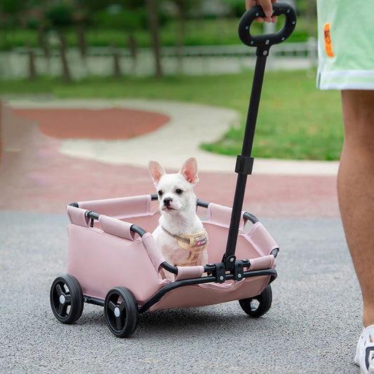 4 Wheels Lightweight Foldable Dog Teddy Stroller