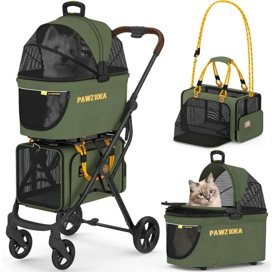 PAWZIDEA Double Pet Stroller for 2 Small or Medium pet