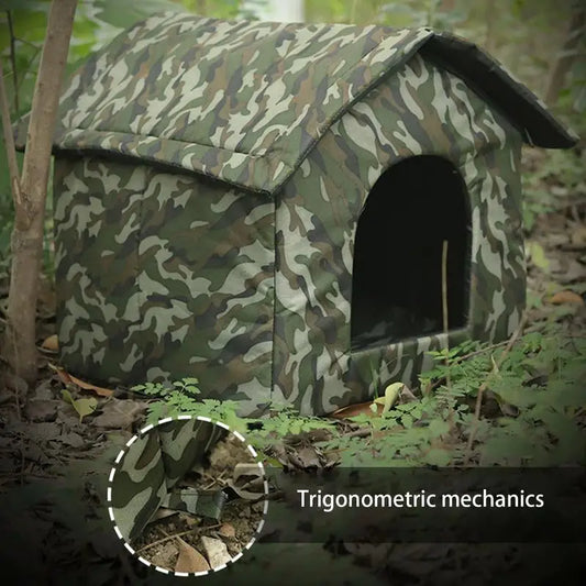 Outdoor Pet Bed Waterproof Roof Thickened Cold-Proof Nest