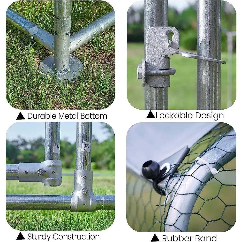 Large Metal Chicken Coop Waterproof & Anti-UV Cover
