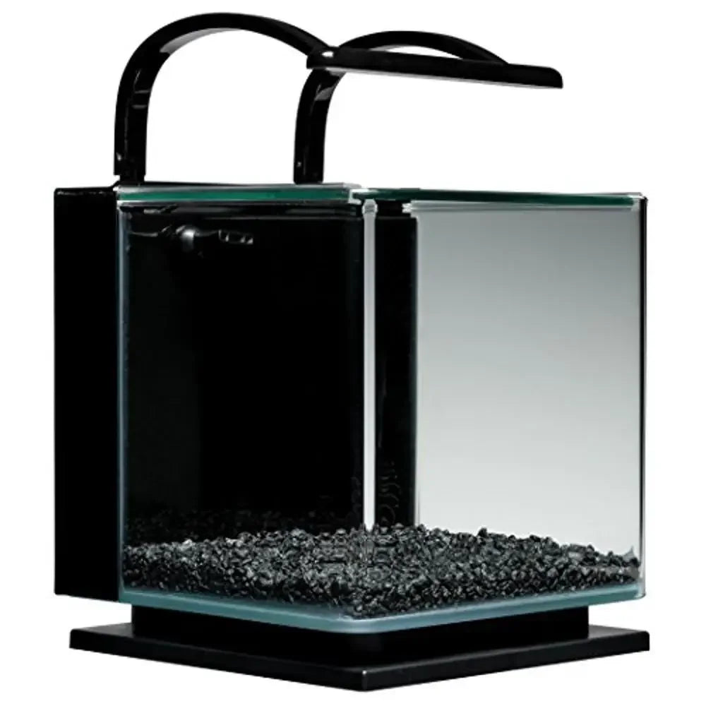 Glass Aquarium Kit with Rail Light Shimmering Daylight Moonlit Glow