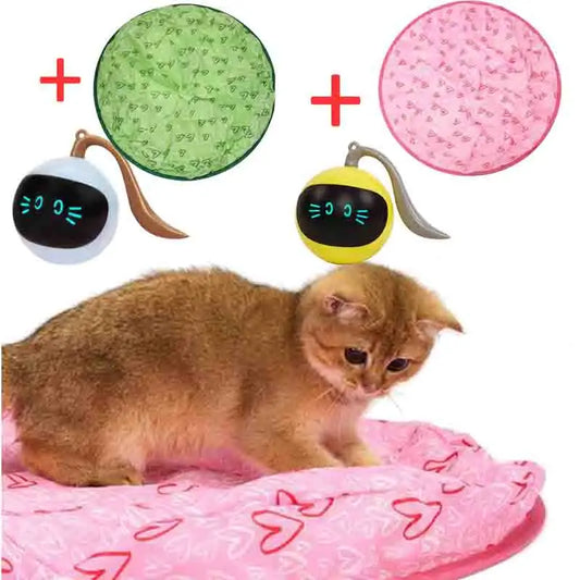 Interactive Cat Toy Automatic Pet Ball Colorful LED Rotating Ball
