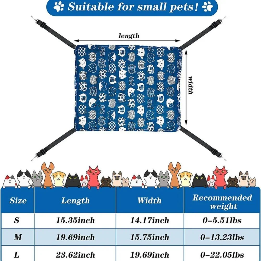 2Pcs Cat Hanging Hammock  Breathable Small Pet